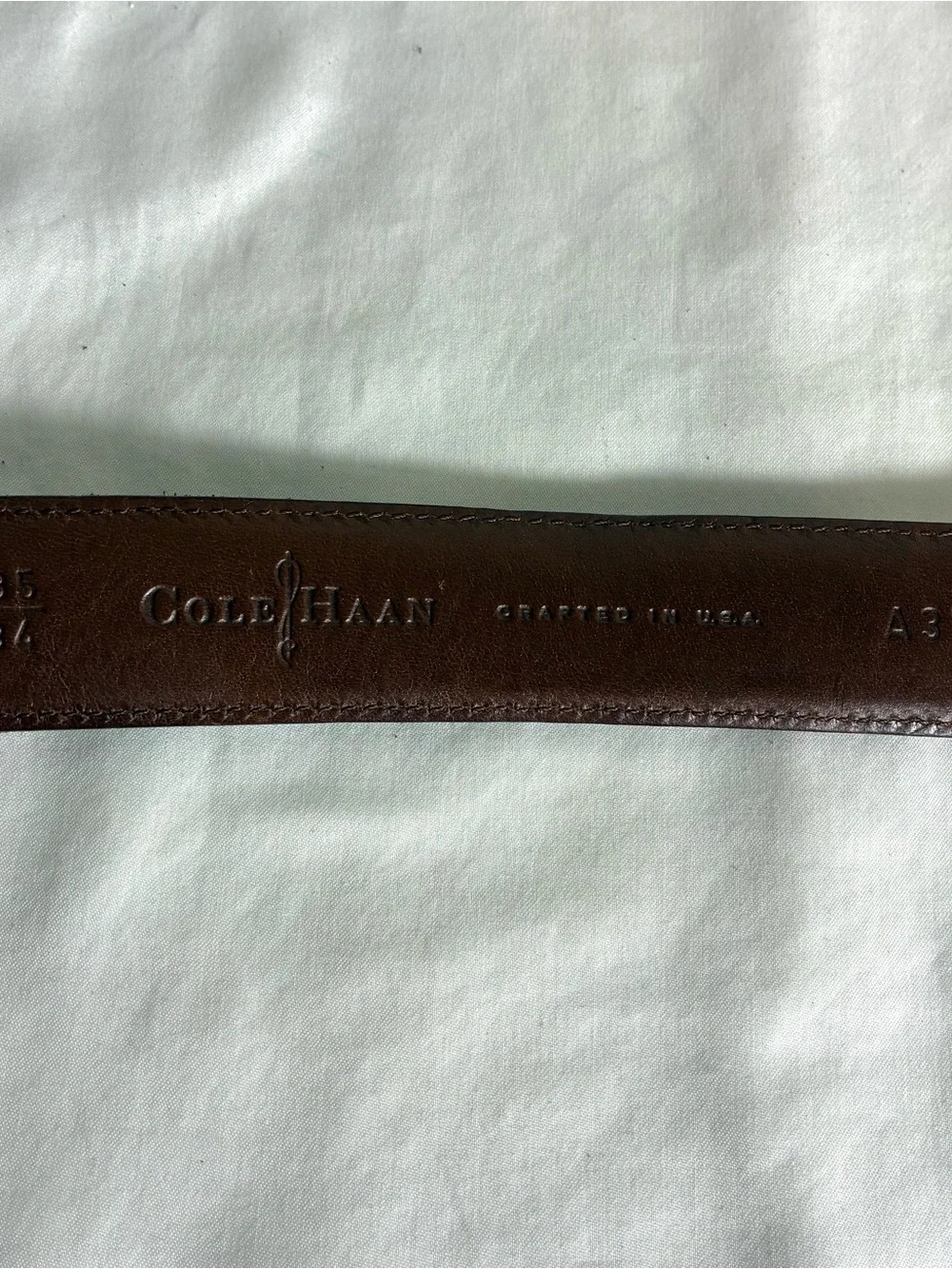 Cole Haan Womens belt leather suede brown sz 34
